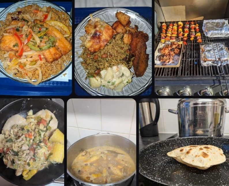 plates of food in a collage format